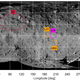 A wide-angled view of Ryugu, with potential landing spots indicated.